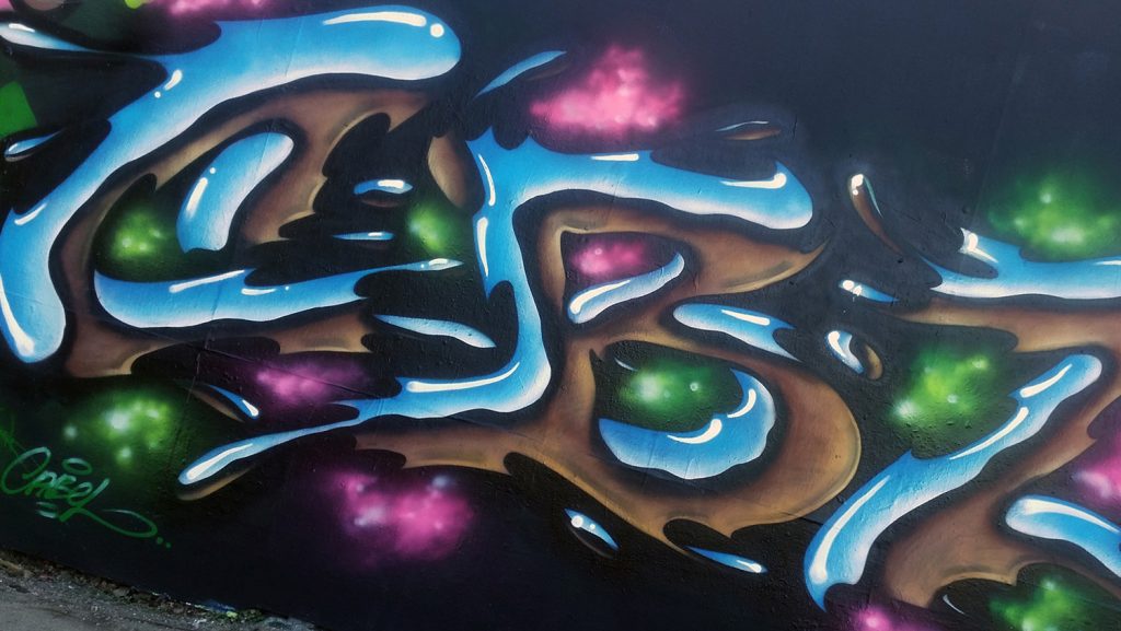 Graffiti-jam på Magasinsgatan 8 i Borås
